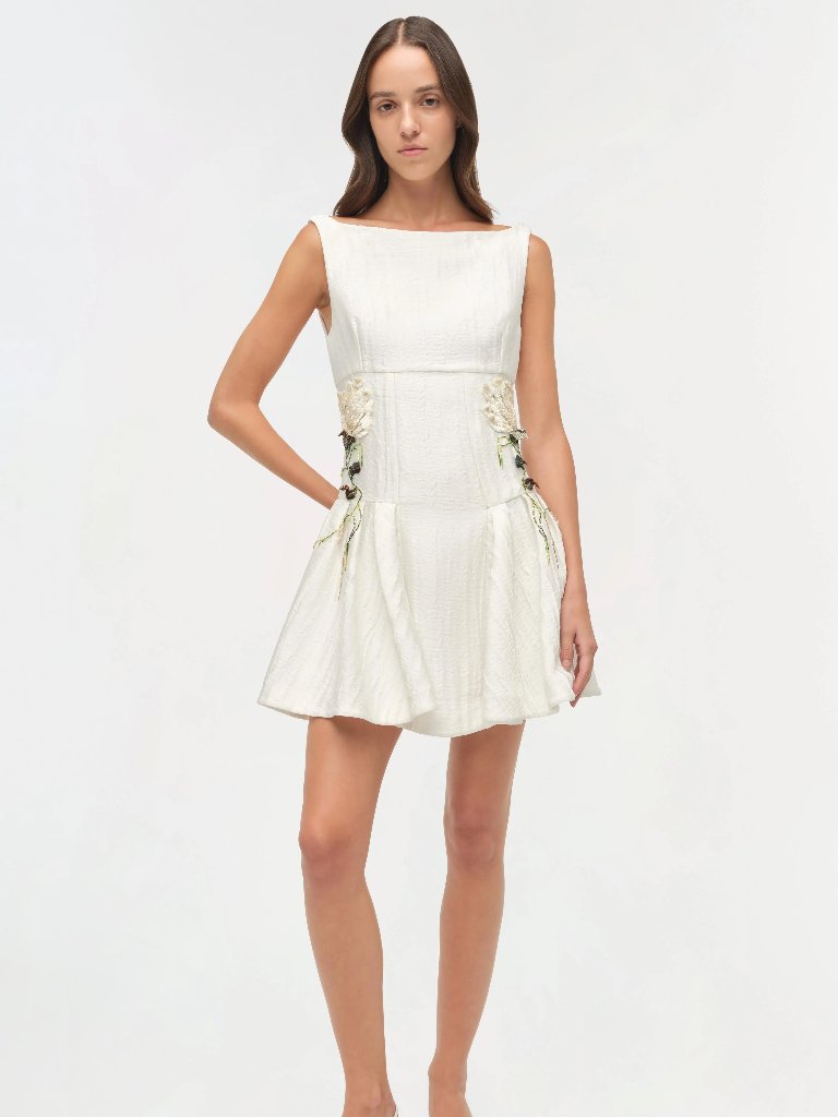 Nwt - Calilly Floral Jacquard Simkhai Dress - Sz 8